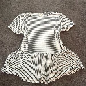 Striped Black and White Romper